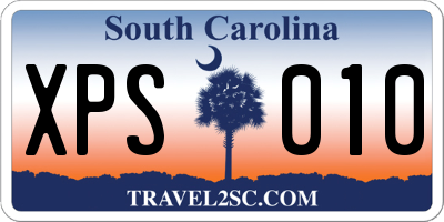 SC license plate XPS010