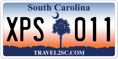 SC license plate XPS011