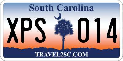 SC license plate XPS014