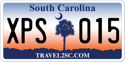 SC license plate XPS015