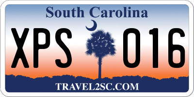 SC license plate XPS016