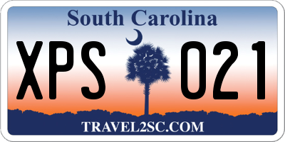 SC license plate XPS021
