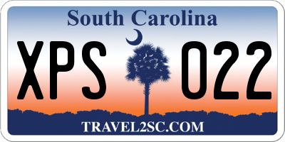 SC license plate XPS022