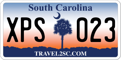 SC license plate XPS023