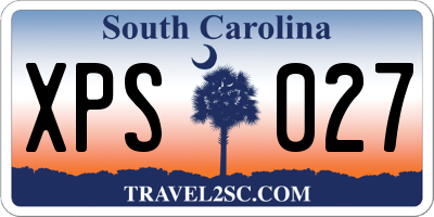 SC license plate XPS027