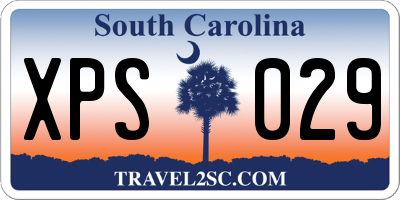 SC license plate XPS029