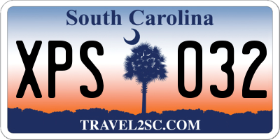 SC license plate XPS032