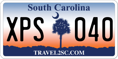 SC license plate XPS040