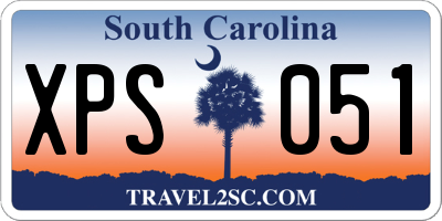 SC license plate XPS051