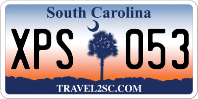 SC license plate XPS053