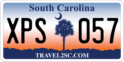 SC license plate XPS057