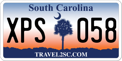 SC license plate XPS058