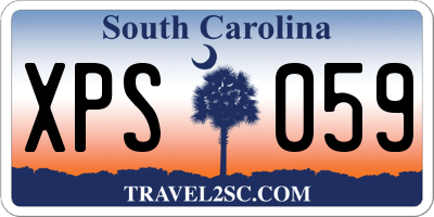 SC license plate XPS059