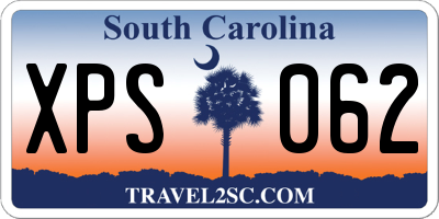 SC license plate XPS062
