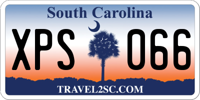 SC license plate XPS066