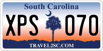 SC license plate XPS070