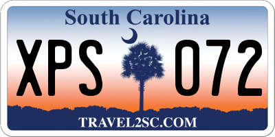 SC license plate XPS072