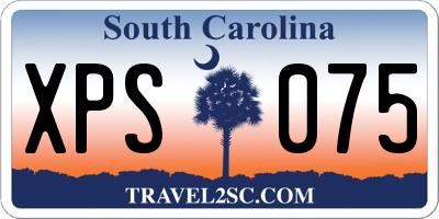 SC license plate XPS075