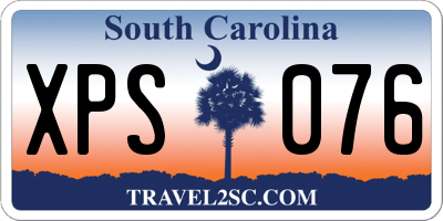SC license plate XPS076
