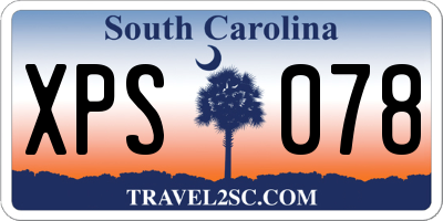 SC license plate XPS078