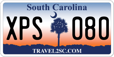 SC license plate XPS080