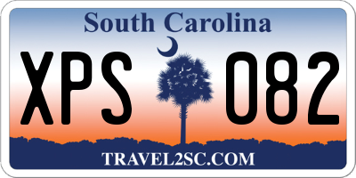 SC license plate XPS082