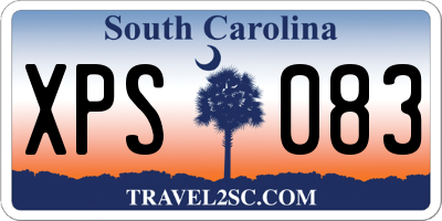 SC license plate XPS083