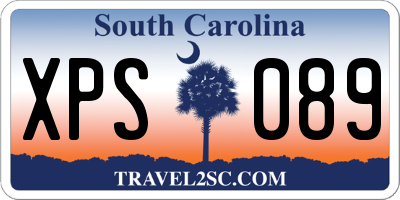 SC license plate XPS089