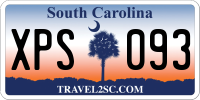 SC license plate XPS093