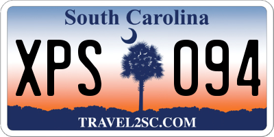 SC license plate XPS094
