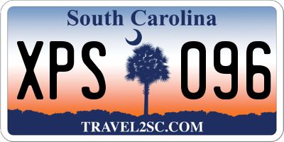 SC license plate XPS096