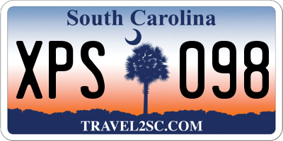 SC license plate XPS098