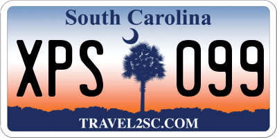 SC license plate XPS099