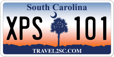 SC license plate XPS101
