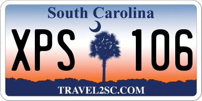 SC license plate XPS106