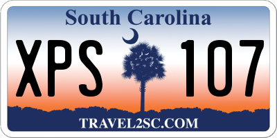 SC license plate XPS107
