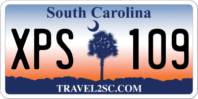 SC license plate XPS109