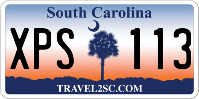 SC license plate XPS113