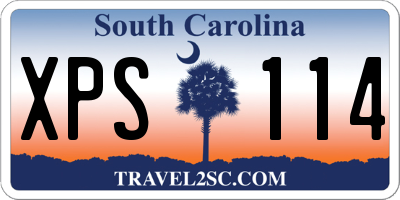 SC license plate XPS114