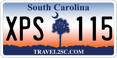 SC license plate XPS115