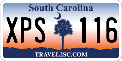 SC license plate XPS116