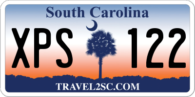 SC license plate XPS122