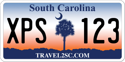 SC license plate XPS123