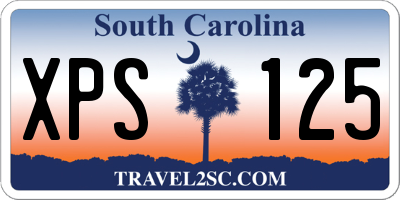 SC license plate XPS125