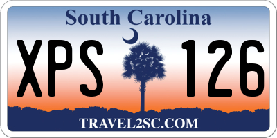 SC license plate XPS126