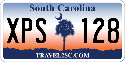 SC license plate XPS128