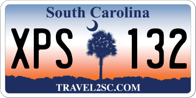SC license plate XPS132