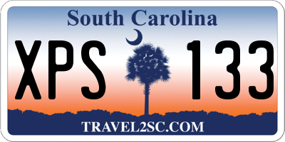 SC license plate XPS133