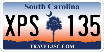 SC license plate XPS135