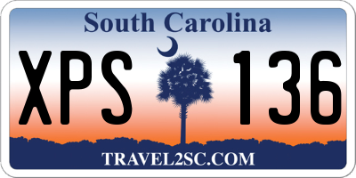 SC license plate XPS136